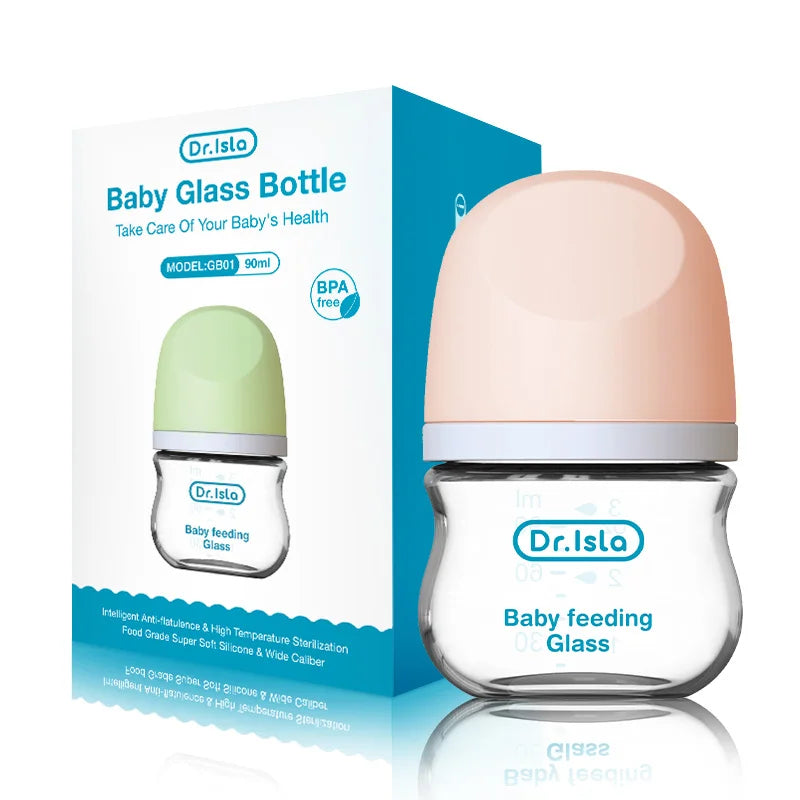 Anti-Choke Baby Bottle Newborn Glass Bottles 90/160ML Anti-flatulence Milk Feeding Bottles BPA Free 0-3 Month