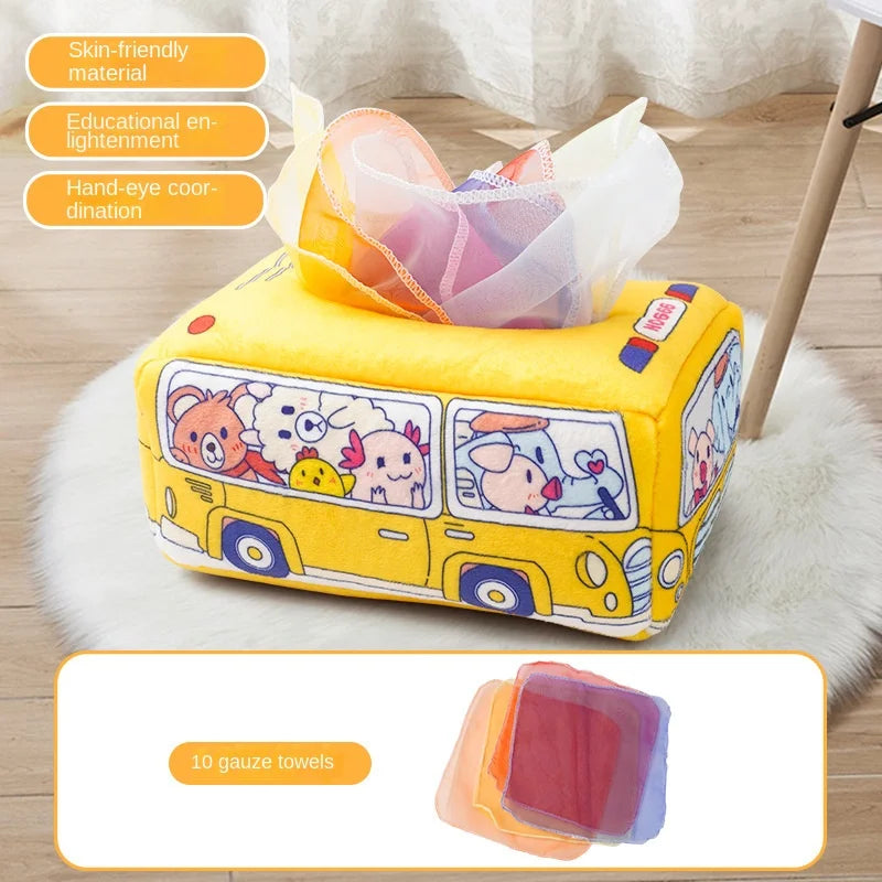 Baby Montessori Toy,Magic Tissue box ,Educational Learning Activity Sensory Toy