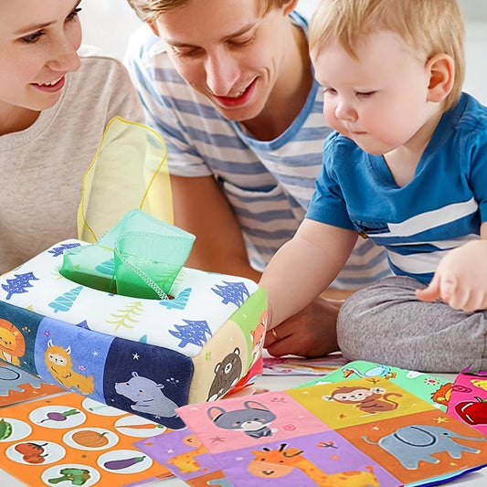 Baby Montessori Toy,Magic Tissue box ,Educational Learning Activity Sensory Toy