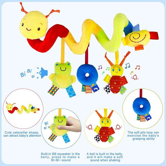 Cute Activity Musical Spiral Travel Hanging Toys Baby Boys Girls Rattles Toy