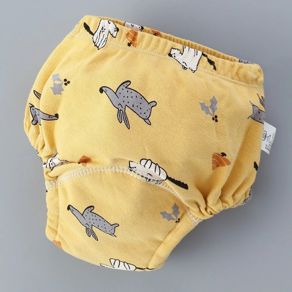Baby Training Pants Cotton Cloth 6 Layers Cloth Baby Diapers Breathable Reusable Washable