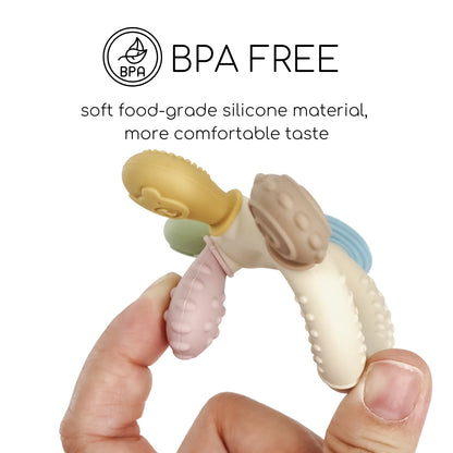 Silicone Baby teether anxiety teething toys 0 12 months sensory gum relief soother