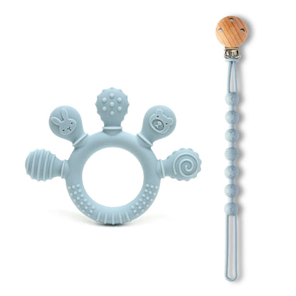 Silicone Baby teether anxiety teething toys 0 12 months sensory gum relief soother