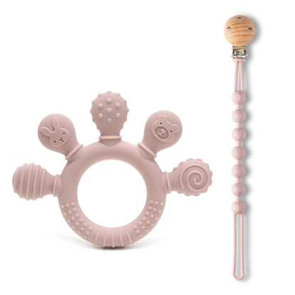 Silicone Baby teether anxiety teething toys 0 12 months sensory gum relief soother