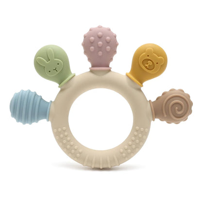 Silicone Baby teether anxiety teething toys 0 12 months sensory gum relief soother