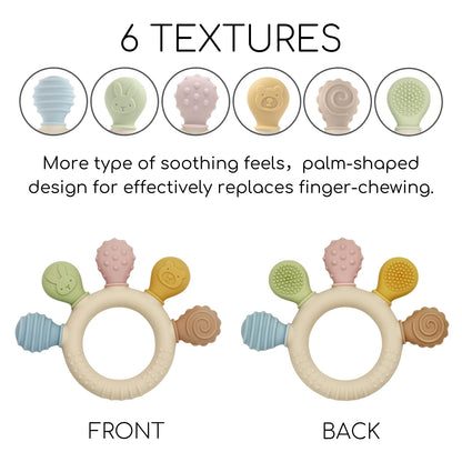 Silicone Baby teether anxiety teething toys 0 12 months sensory gum relief soother