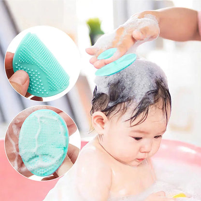 Baby Silicone Bath Brush Cradle Cap Scrubbers Exfoliating and Massaging Brush