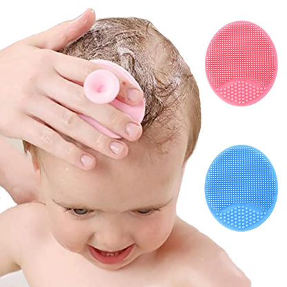 Baby Silicone Bath Brush Cradle Cap Scrubbers Exfoliating and Massaging Brush