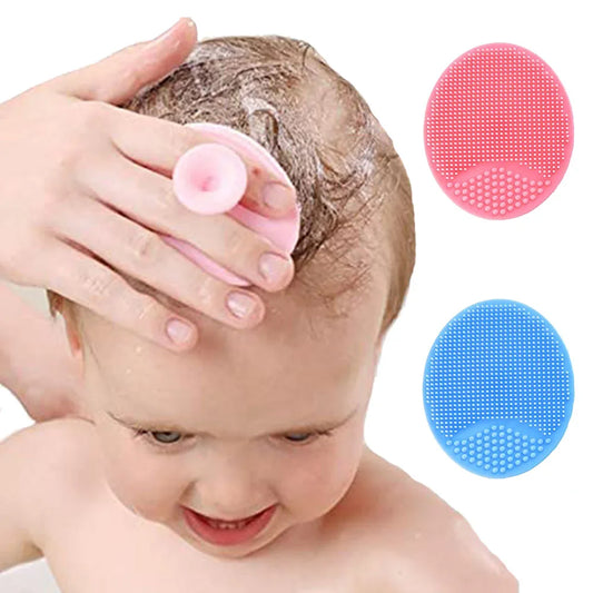 Baby Silicone Bath Brush Cradle Cap Scrubbers Exfoliating and Massaging Brush