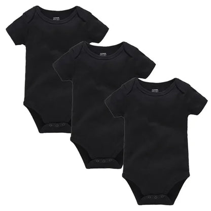 Kavkas 3PCS 5PCS Baby Boys Girls Clothes Solid White Short Sleeve Cotton Baby Bodysuits 0-24 months  Jumpsuit