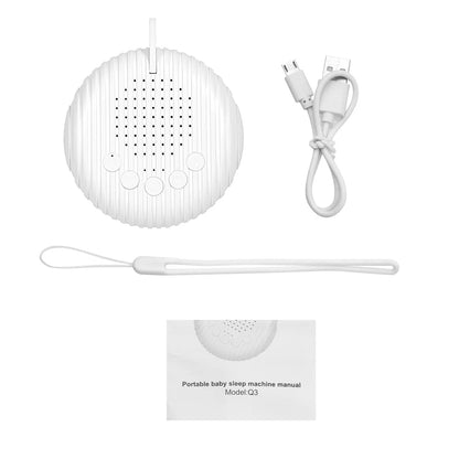 White Noise Sound MachineBaby Sleep Machine 10 Soothing Sounds Volume Adjustable Built-in Rechargeable Battery USB