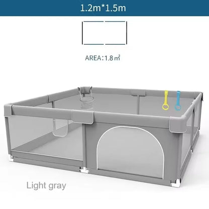 IMBABY Baby Playpens Light Gray Corral for Baby Playground with Pull Ring Child Safety Barrier