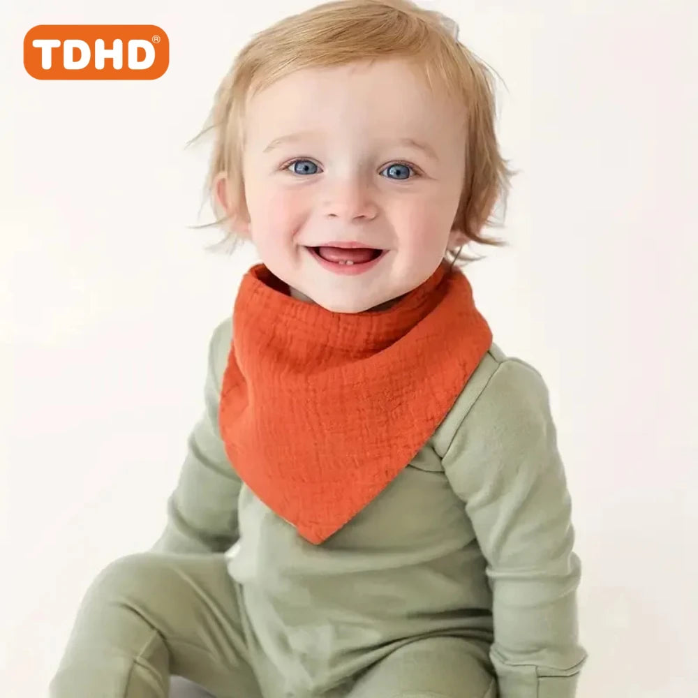 7pcs Baby Bibs Soft, Absorbent Drool & Eating Bibs with Button Closure, Mixed Colors, Ideal for Infants & Toddler
