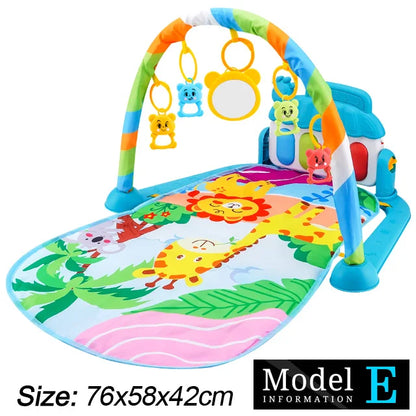 Baby Fitness Stand Music Play Gym Activity Toys Newborn Piano Game Pad Early Education 0-36 Months