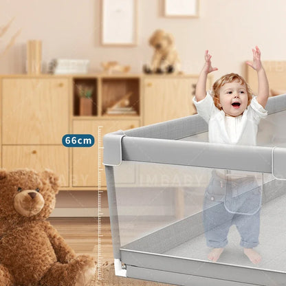 IMBABY Baby Playpens Light Gray Corral for Baby Playground with Pull Ring Child Safety Barrier
