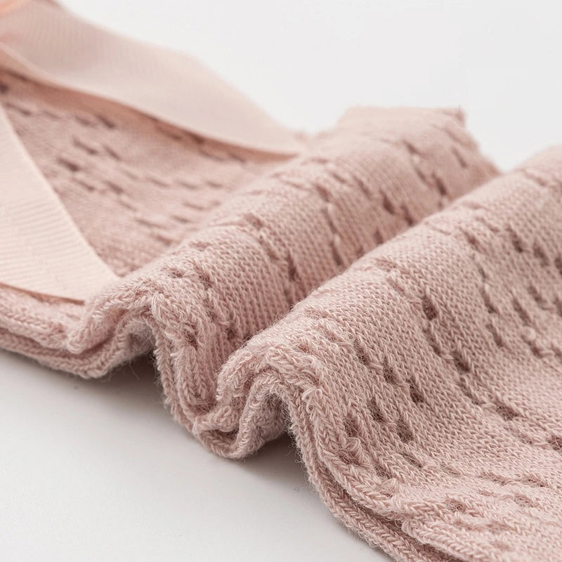 Summer Baby Girls Socks Toddler Bow Long Sock Kids Knee High Soft Cotton  Lace Socks 0-3Y