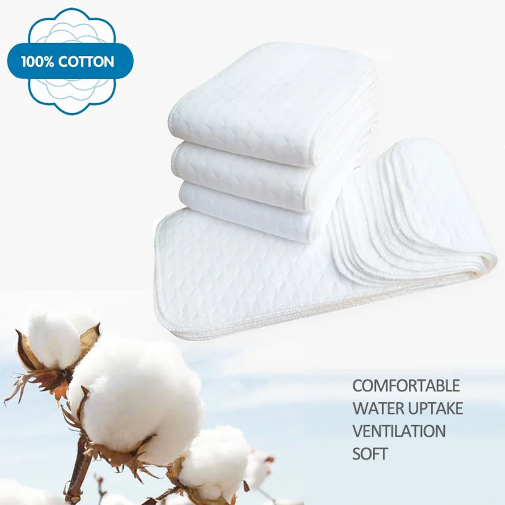 10pcs Cotton Diapers Children Washable Reusable Baby Diaper Pad Folding Kids Changing Pads