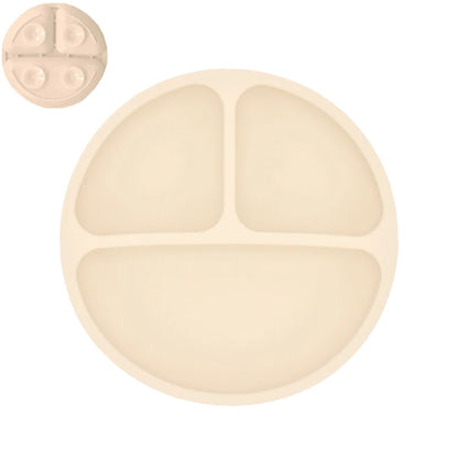 Silicone Baby Dining Plate Rice Spoon Set Cute Cartoon Children Dishes Retro Kid Bowl