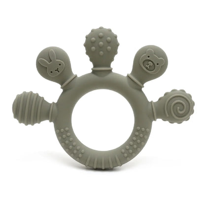 Silicone Baby teether anxiety teething toys 0 12 months sensory gum relief soother