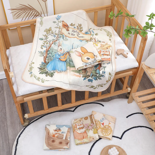 baby bath towel pure cotton gauze bath towel  absorbent newborn  blanket