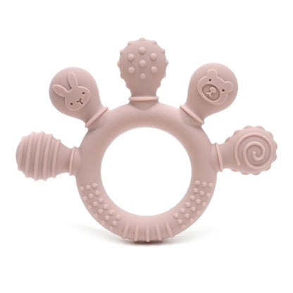 Silicone Baby teether anxiety teething toys 0 12 months sensory gum relief soother