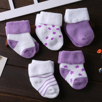 5Pairs/lot unisex Non-Skid Baby Shoe Socks 0-12months Cotton