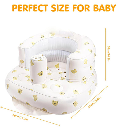 Inflatable Baby Seat for Babies 3-36 Months, Built in Air Pum  to Sit ,Feeding,