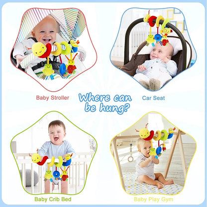 Cute Activity Musical Spiral Travel Hanging Toys Baby Boys Girls Rattles Toy