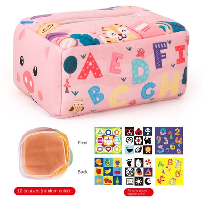 Baby Montessori Toy,Magic Tissue box ,Educational Learning Activity Sensory Toy