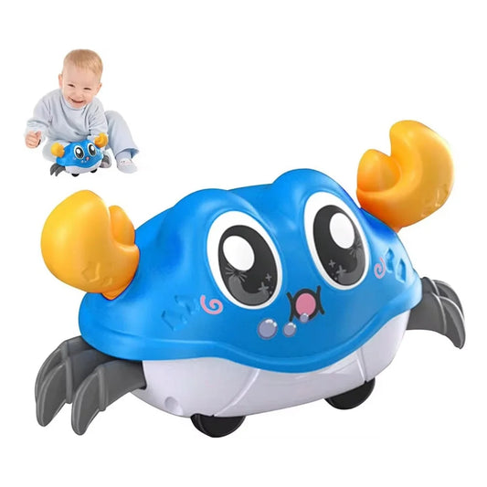 Fun Double Return Force Shake Simulation Crab Toy Baby Running Bubble Simulation Crab