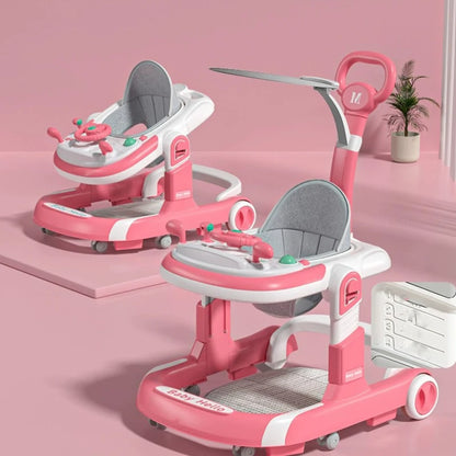 5 in 1 Baby Infant Walker Anti-Rollover Walker with Learning Toy for Infants anti-rollover Multifunctional