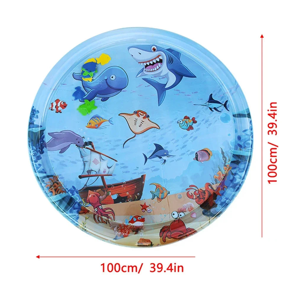 Baby Water Play Mat Inflatable Cushion PVC Infant Tummy Time Toddler Water Pad for Kids