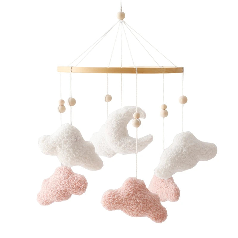Baby Crib Mobile Rattle Toy 0-12Months Infant  Felt mobile Teddy Velvet Bear  Bell