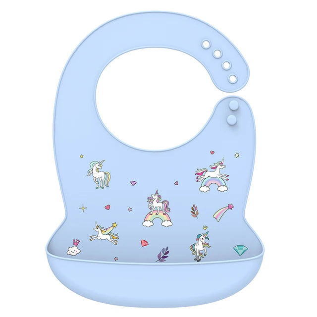 Silicone Bib Waterproof Saliva Dripping Banana Bibs Cartoon Soft Edible Aprons Baby Adjustable Burp Scarf