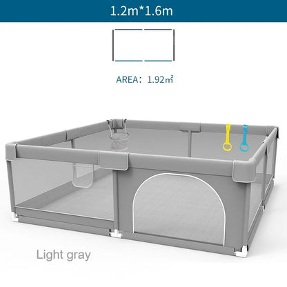 IMBABY Baby Playpens Light Gray Corral for Baby Playground with Pull Ring Child Safety Barrier
