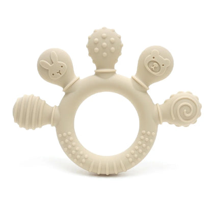 Silicone Baby teether anxiety teething toys 0 12 months sensory gum relief soother