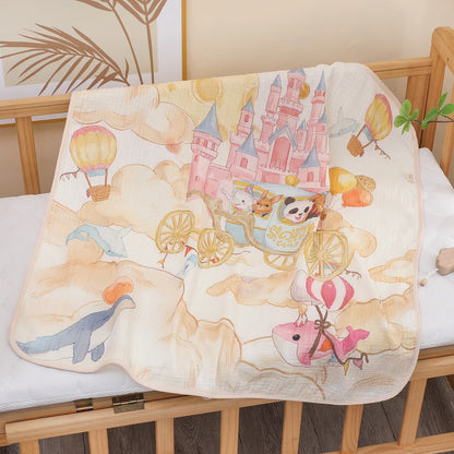 baby bath towel pure cotton gauze bath towel  absorbent newborn  blanket