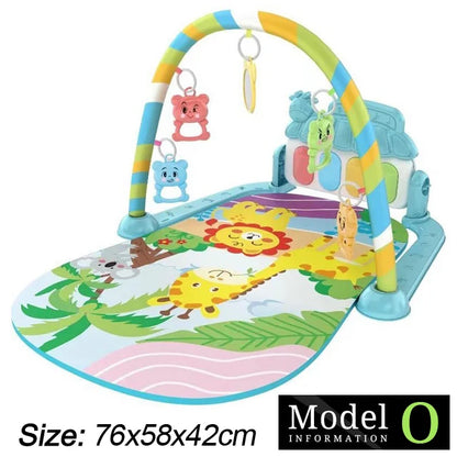 Baby Fitness Stand Music Play Gym Activity Toys Newborn Piano Game Pad Early Education 0-36 Months