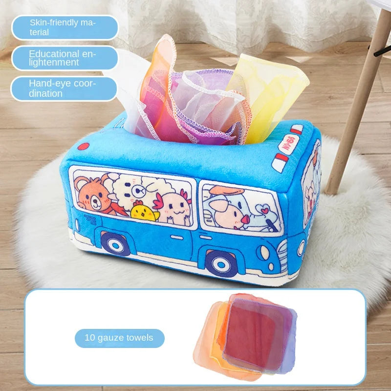 Baby Montessori Toy,Magic Tissue box ,Educational Learning Activity Sensory Toy