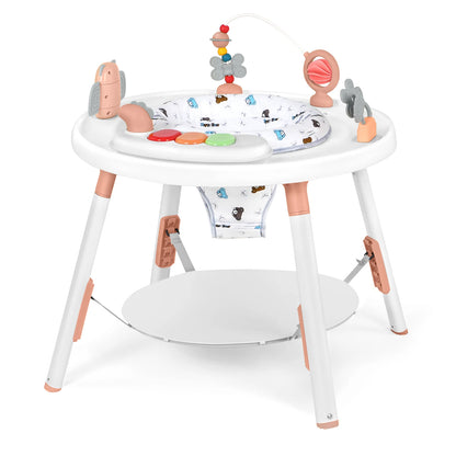 Multi-Functional Baby Play Center– 3-in-1 Activity Center with Toys, 360° Seat & Adjustable Height (Blue/Pink/Green)