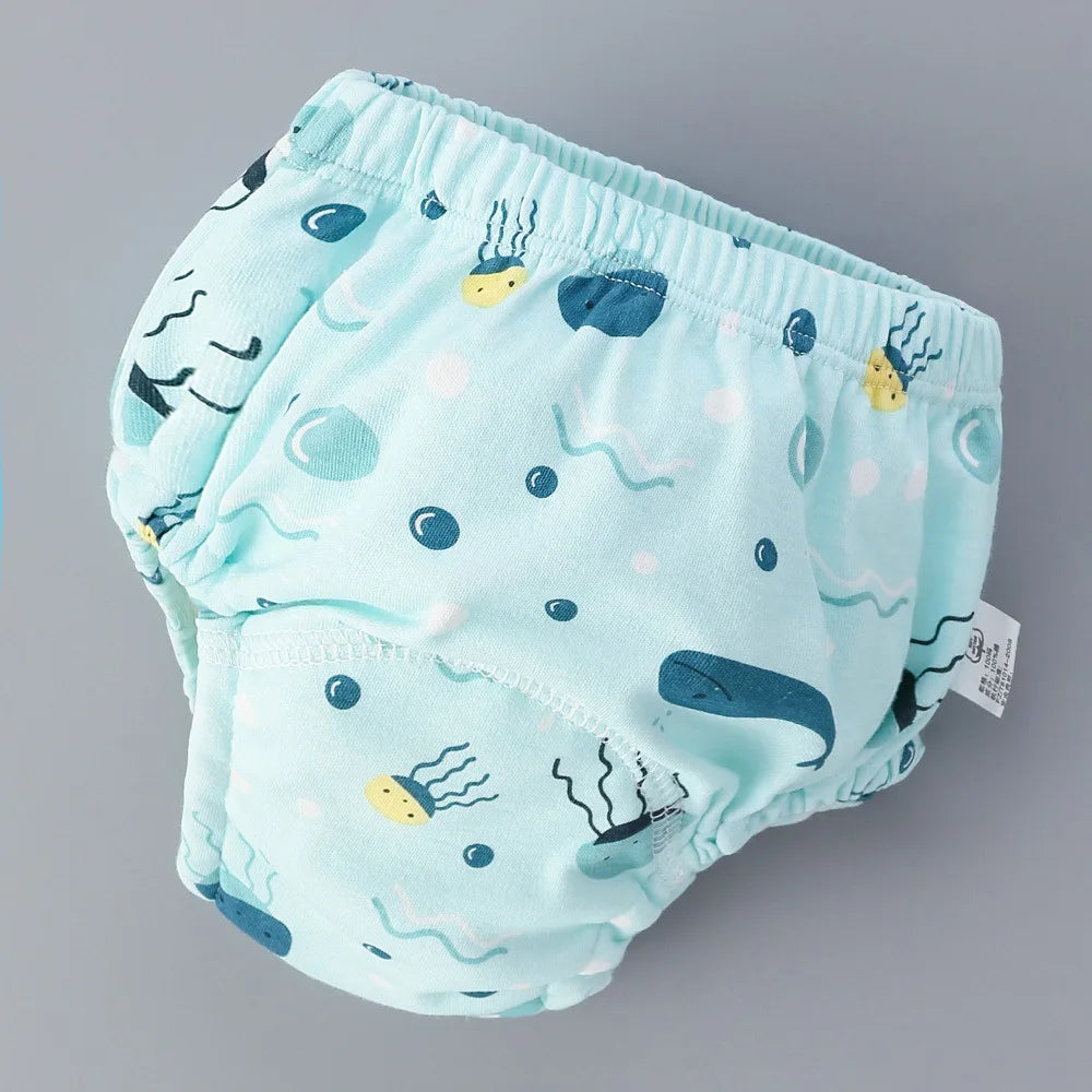Baby Training Pants Cotton Cloth 6 Layers Cloth Baby Diapers Breathable Reusable Washable