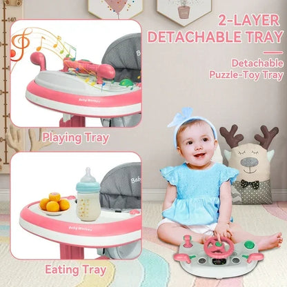 5 in 1 Baby Infant Walker Anti-Rollover Walker with Learning Toy for Infants anti-rollover Multifunctional