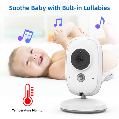 3.2 Inch Wireless Video Baby Monitor   Night Vision Two Way Intercom Temperature Monitoring