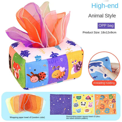 Baby Montessori Toy,Magic Tissue box ,Educational Learning Activity Sensory Toy