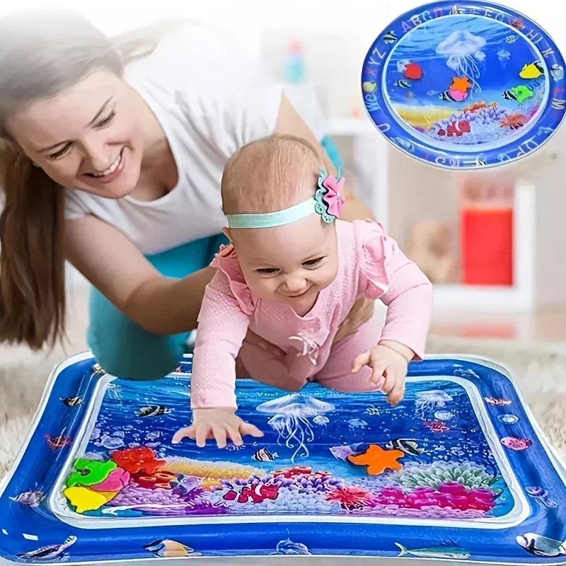 Baby Water Play Mat Inflatable Cushion PVC Infant Tummy Time Toddler Water Pad for Kids