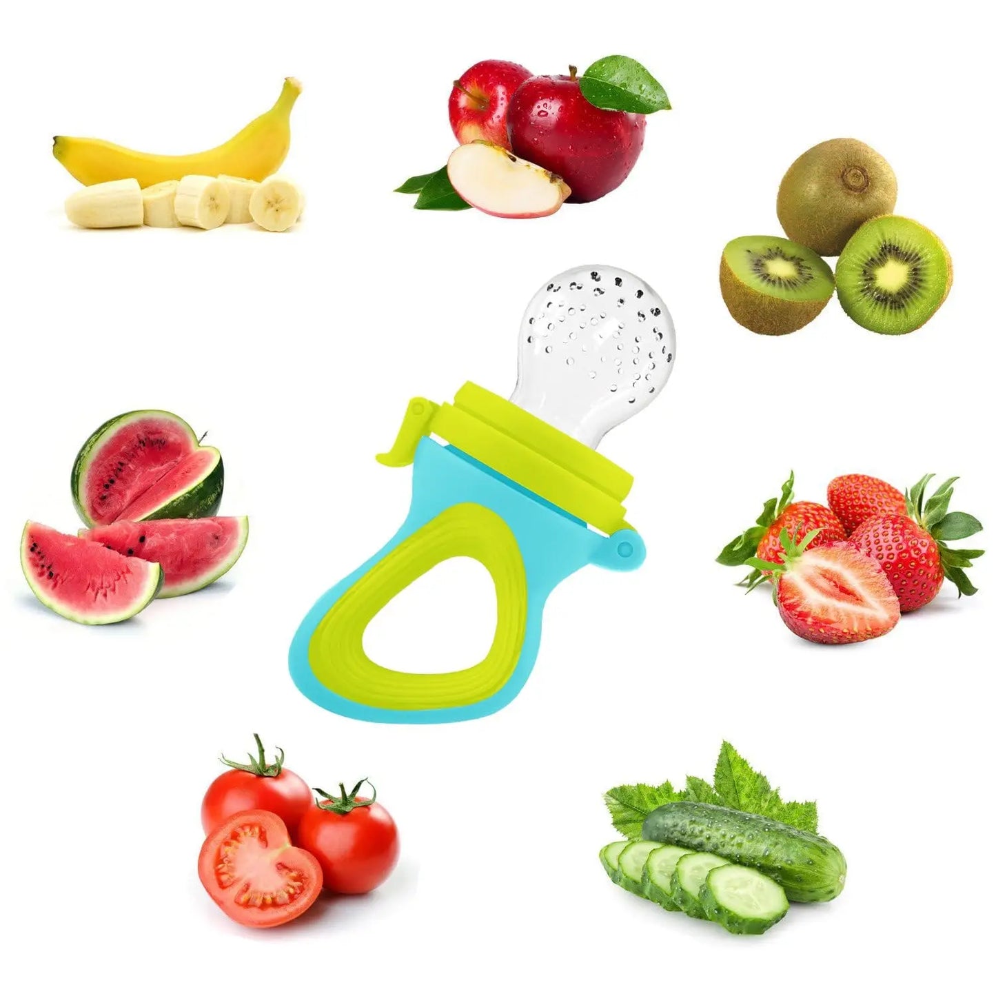 Squeezing Feeding Bottle Cup Silicone Newborn Baby Pacifier Training Rice Spoon Infant Cereal Food