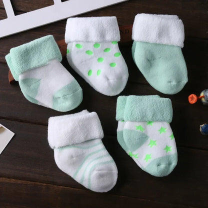 5Pairs/lot unisex Non-Skid Baby Shoe Socks 0-12months Cotton
