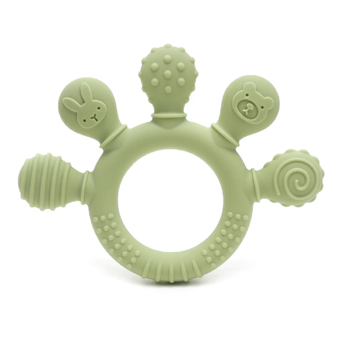 Silicone Baby teether anxiety teething toys 0 12 months sensory gum relief soother