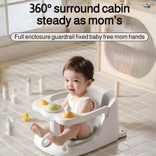 Baby Bath Seat for Babies 6 Months & Up - Bathtub Seats for Babies Sitting Up with Rinse Cup, Non-Slip