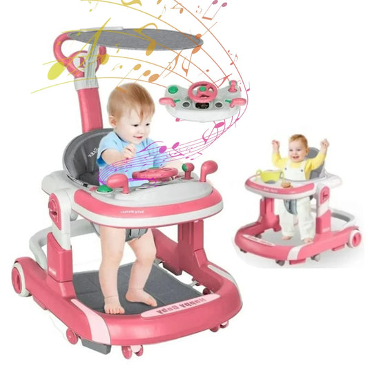 5 in 1 Baby Infant Walker Anti-Rollover Walker with Learning Toy for Infants anti-rollover Multifunctional
